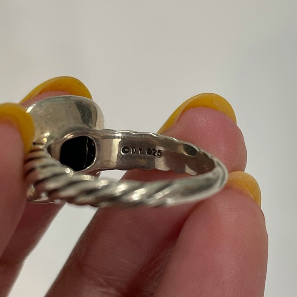 David Yurman Hematite/Diamond Ring Silver - Picture 6 of 8